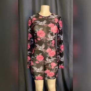 Forever 21- See Through Long Sleeve Bodycon Dress